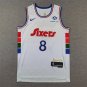 25 models of 76ers 8 city edition white  Jersey