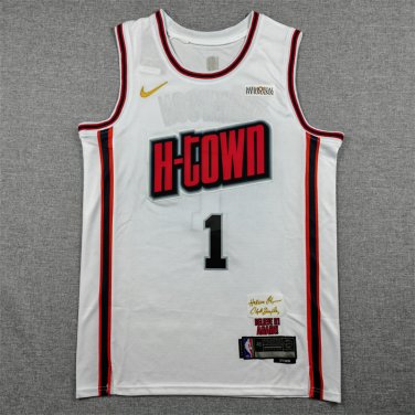 25 Rockets 1 City Edition White  Jersey