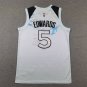 25 Timberwolves 5 City Edition White  Jersey