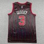 26 Bulls 3 Announced Edition Black Stripes  Jersey