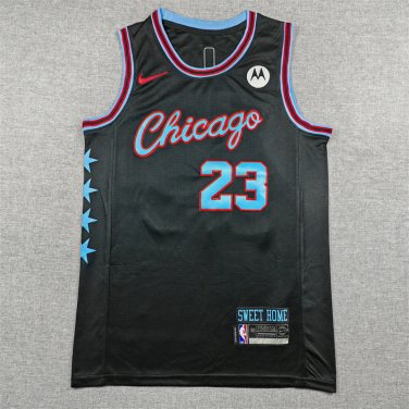 26 Bulls 23 City Edition Black  Jersey