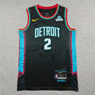 26 Pistons 2 City Edition Black  Jersey