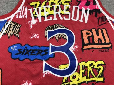 76 people 3 graffiti red  Jersey