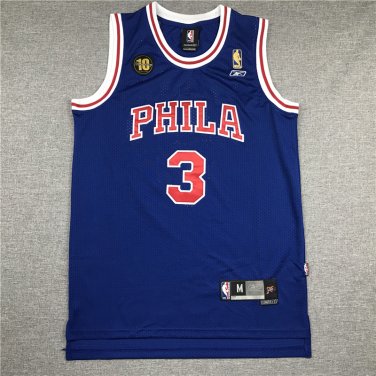 76ers 3 # 10th Anniversary Blue  Jersey
