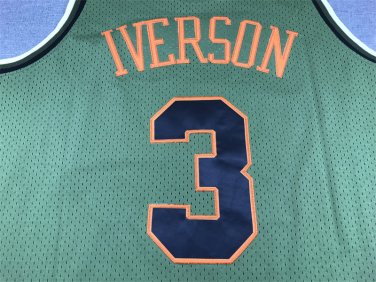 76ers 3 Retro Army Green  Jersey