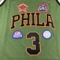 76ers 3 Retro Army Green  Jersey