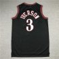76ers 3 Retro Black  Jersey