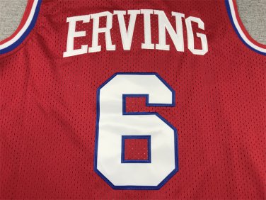76ers 6 Retro Red  Jersey