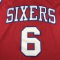 76ers 6 Retro Red  Jersey