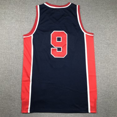 84 Olympic Games No. 9 Deep Blue  Jersey