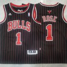 Adi Bull 1 Black and Red Stripes  Jersey