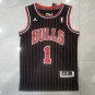 Adi Bull 1 Black and Red Stripes  Jersey