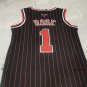 Adi Bull 1 Black and Red Stripes  Jersey