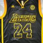 Adidas Lakers 24 Retired Edition Black with Sponsorship Logo  Jersey