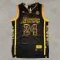 Adidas Lakers 24 Retired Edition Black with Sponsorship Logo  Jersey