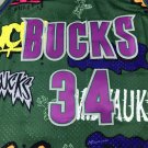 Bucks 34 Graffiti Green  Jersey