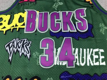 Bucks 34 Graffiti Green  Jersey