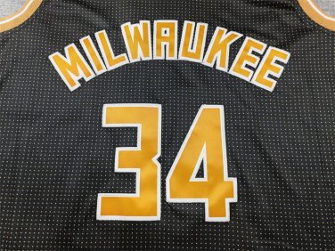 Bucks 34 Selected Edition Black  Jersey