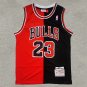 Bull 23 Black and Red Color Match  Jersey