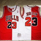 Bull 23 Red and White Color Match  Jersey