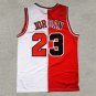 Bull 23 Red and White Color Match  Jersey