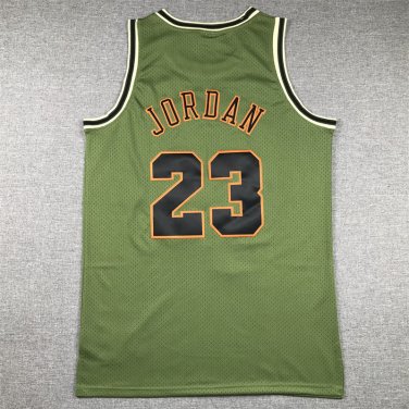 Bull 23 Retro Army Green  Jersey