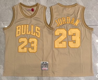 Bull 23 Retro Gold  Jersey