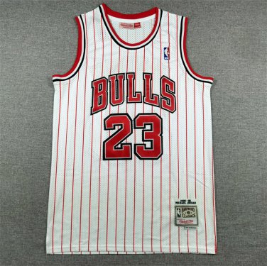 Bull 23 White and Red Seal  Jersey