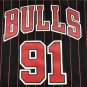 Bull 91 Retro Black and Red  Jersey