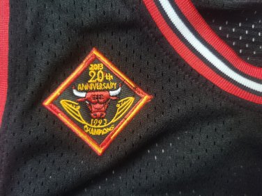 Bulls 23 Championship Black  Jersey