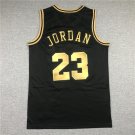 Bulls 23 Final Edition Black Gold  Jersey