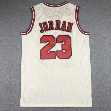 Bulls 23 Gold Jordan Michael White  Jersey