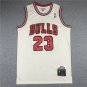 Bulls 23 Gold Jordan Michael White  Jersey