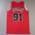 Bulls 91 Final Edition Red  Jersey