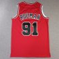 Bulls 91 Final Edition Red  Jersey