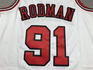 Bulls 91 Final Edition White  Jersey