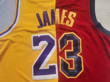 Cavaliers Lakers 23 color blocked  Jersey