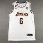 Lakers 6 white round neck  Jersey