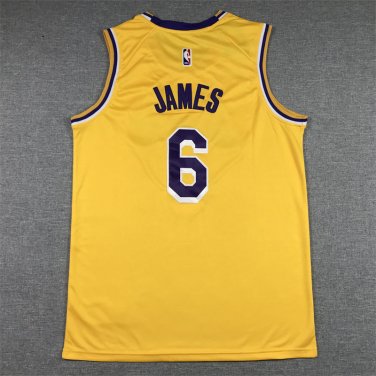 Lakers 6 yellow round neck  Jersey