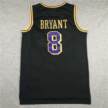Lakers 8 Retro LOS Black  Jersey