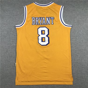 Lakers 8 Retro LOS Yellow  Jersey