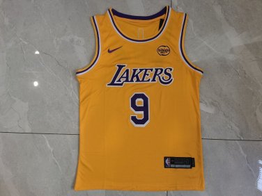 Lakers 9-round neck yellow  Jersey