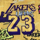 Lakers 23 Graffiti Yellow  Jersey