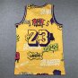 Lakers 23 Graffiti Yellow  Jersey
