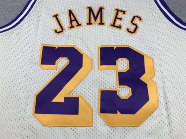 Lakers 23 Milk White  Jersey
