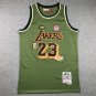 Lakers 23 Retro Army Green  Jersey
