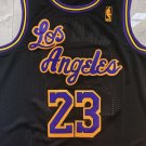 Lakers 23 Retro Black  Jersey