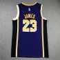 Lakers 23 round neck purple  Jersey