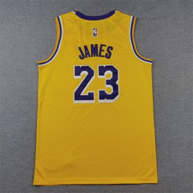 Lakers 23 round neck yellow  Jersey