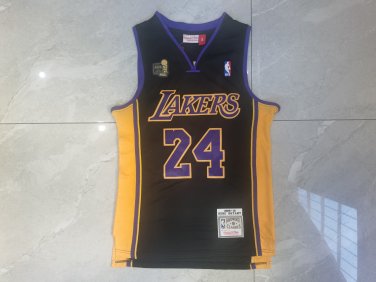 Lakers 24 Championship Edition Black  Jersey